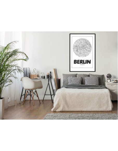 Плакат - City Map: Berlin (Round)