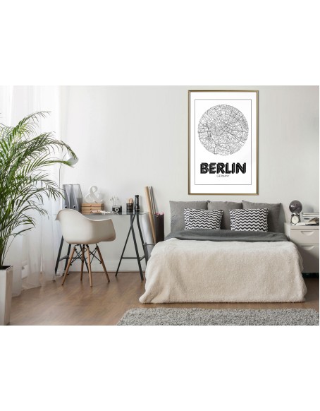 Плакат - City Map: Berlin (Round)