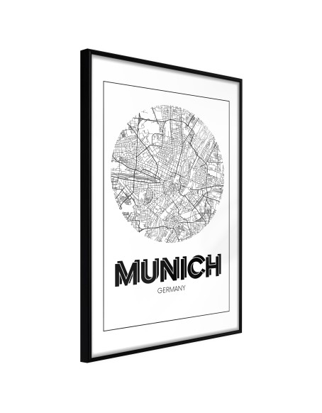 Плакат - City Map: Munich (Round)