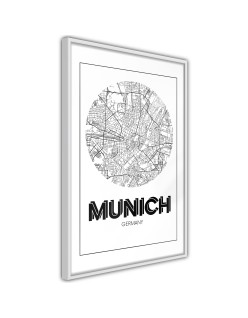 Плакат - City Map: Munich (Round)