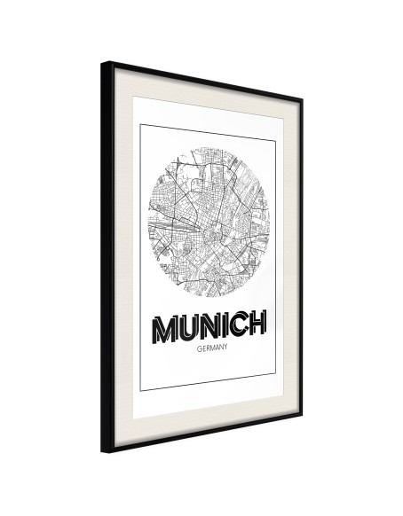 Плакат - City Map: Munich (Round)