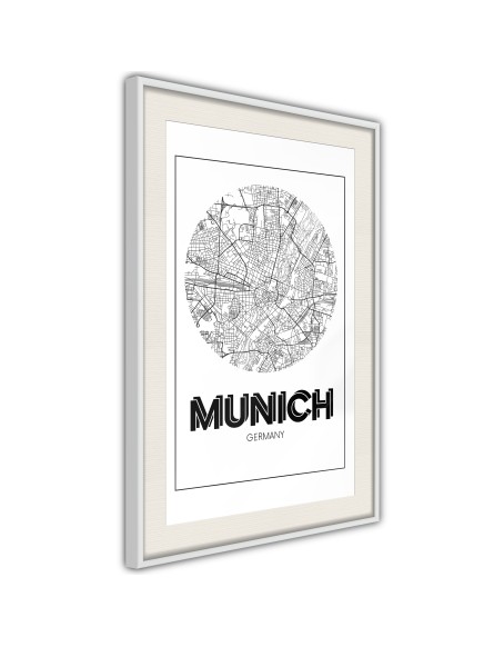 Плакат - City Map: Munich (Round)