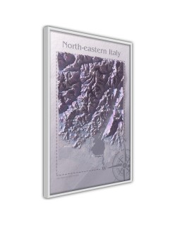 Плакат - Raised Relief Map: North-Eastern Italy