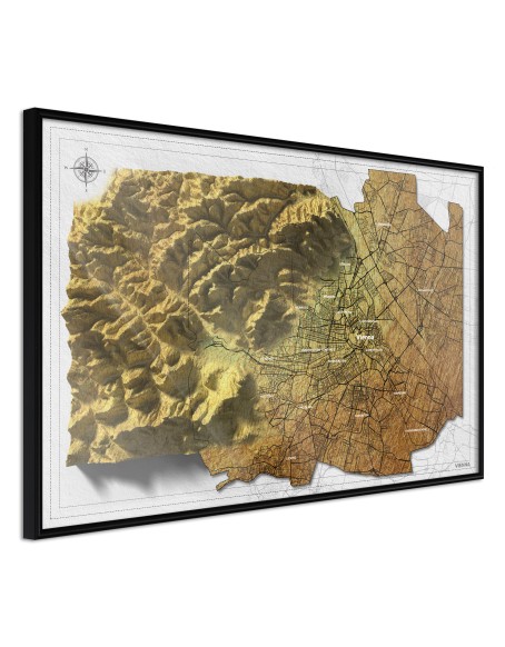 Плакат - Raised Relief Map: Vienna