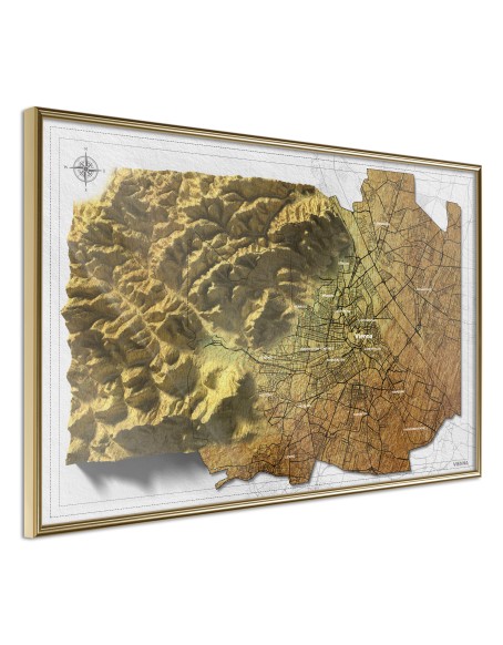 Плакат - Raised Relief Map: Vienna