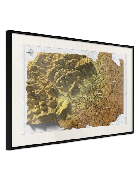 Плакат - Raised Relief Map: Vienna