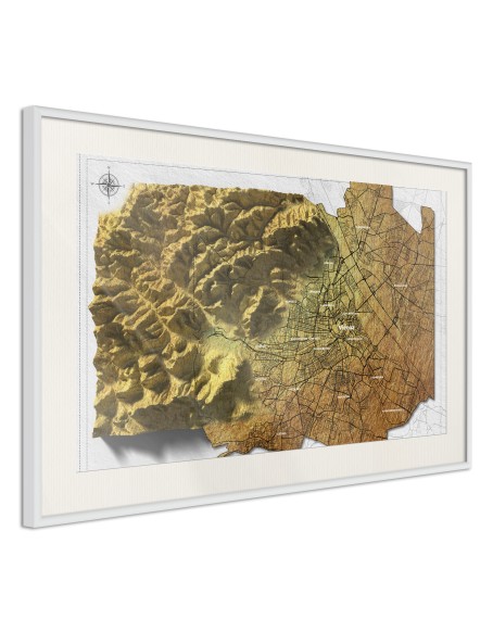 Плакат - Raised Relief Map: Vienna