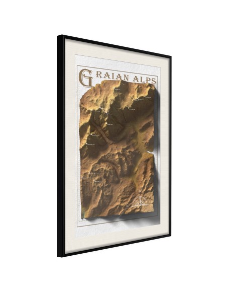 Плакат - Raised Relief Map: Graian Alps