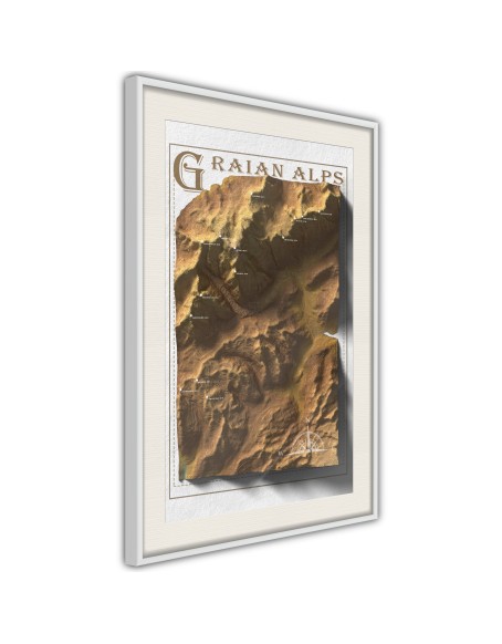 Плакат - Raised Relief Map: Graian Alps