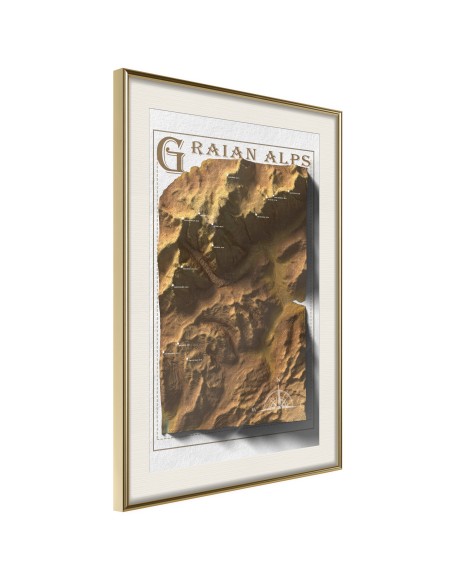 Плакат - Raised Relief Map: Graian Alps