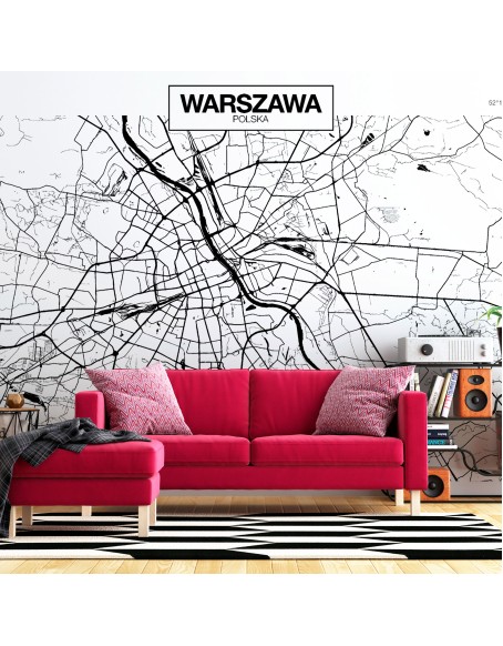 Фототапет - Warsaw Map