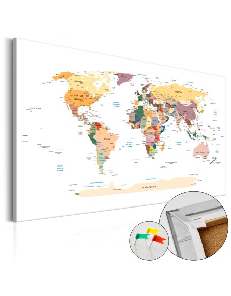 Картина върху корк - World Map [Cork Map]