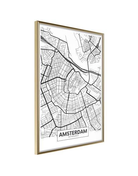 Плакат - City map: Amsterdam