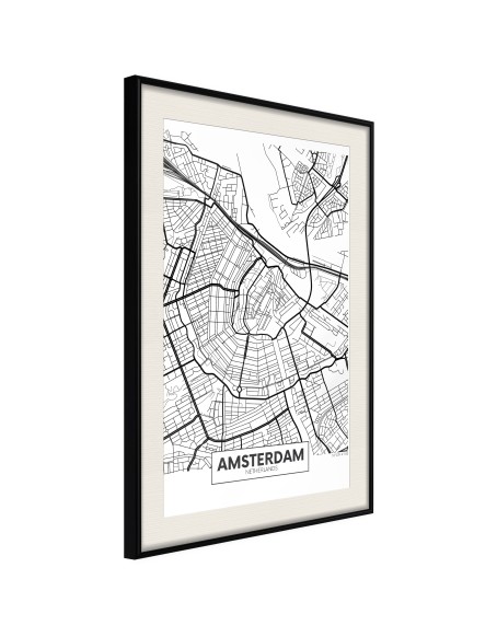 Плакат - City map: Amsterdam