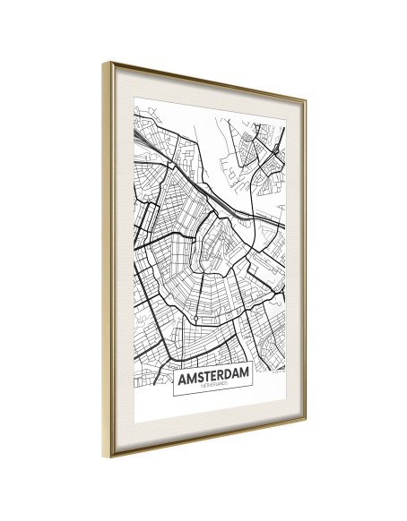 Плакат - City map: Amsterdam