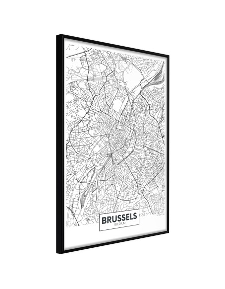 Плакат - City map: Brussels