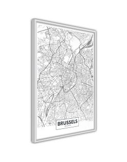 Плакат - City map: Brussels