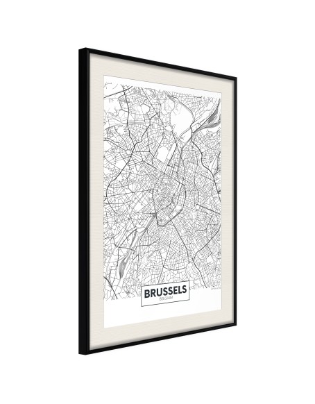 Плакат - City map: Brussels