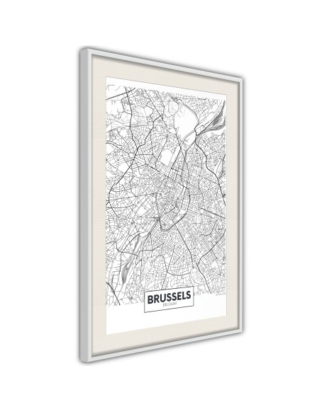 Плакат - City map: Brussels