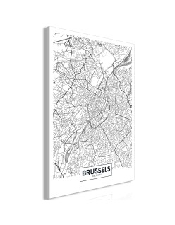 Картина - Map of Brussels (1 Part) Vertical