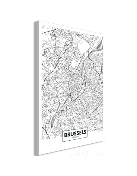 Картина - Map of Brussels (1 Part) Vertical