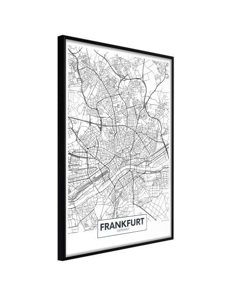 Плакат - City map: Frankfurt