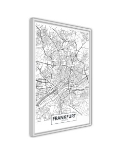 Плакат - City map: Frankfurt