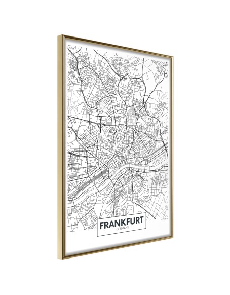 Плакат - City map: Frankfurt