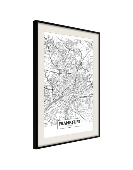 Плакат - City map: Frankfurt