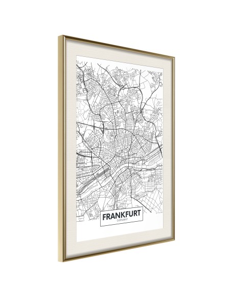 Плакат - City map: Frankfurt