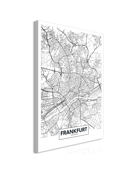 Картина - Map of Frankfurt (1 Part) Vertical