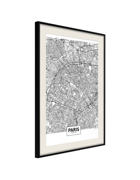 Плакат - City Map: Paris