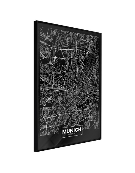 Плакат - City Map: Munich (Dark)