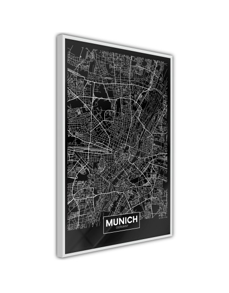 Плакат - City Map: Munich (Dark)