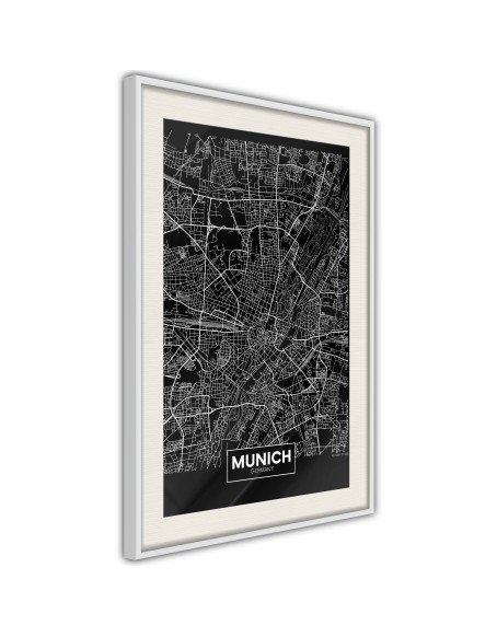 Плакат - City Map: Munich (Dark)