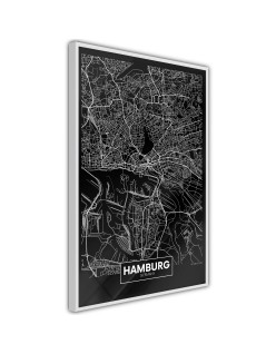 Плакат - City Map: Hamburg (Dark)