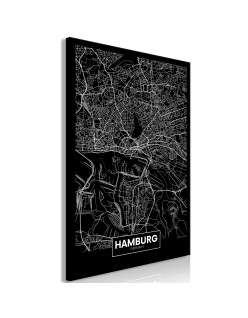 Картина - Dark Map of Hamburg (1 Part) Vertical