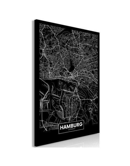 Картина - Dark Map of Hamburg (1 Part) Vertical