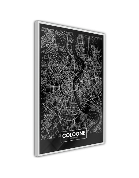 Плакат - City Map: Cologne (Dark)