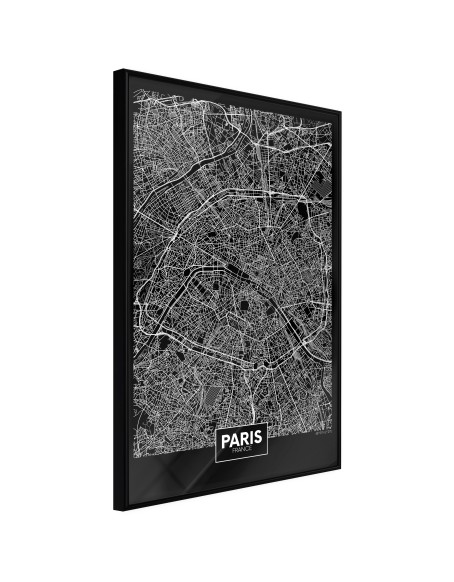 Плакат - City Map: Paris (Dark)