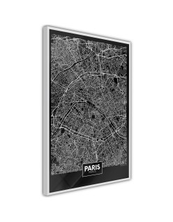 Плакат - City Map: Paris (Dark)