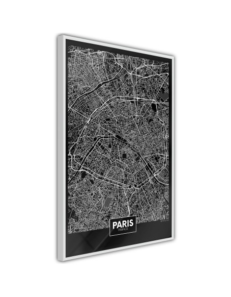 Плакат - City Map: Paris (Dark)