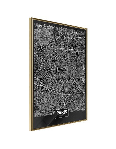 Плакат - City Map: Paris (Dark)