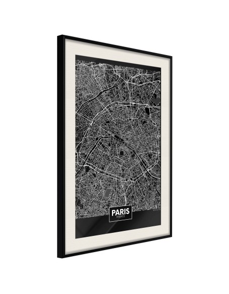 Плакат - City Map: Paris (Dark)