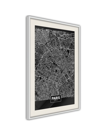 Плакат - City Map: Paris (Dark)