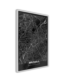 Плакат - City Map: Brussels (Dark)