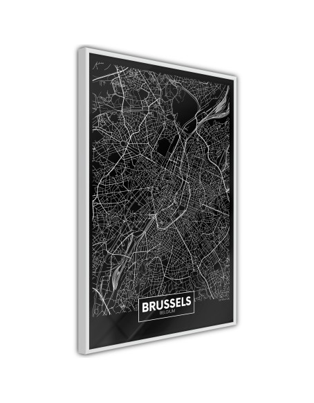 Плакат - City Map: Brussels (Dark)