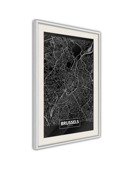 Плакат - City Map: Brussels (Dark)