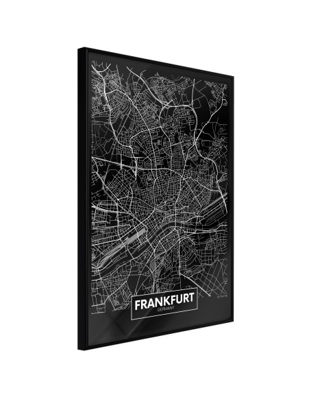 Плакат - City Map: Frankfurt (Dark)