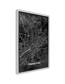 Плакат - City Map: Frankfurt (Dark)